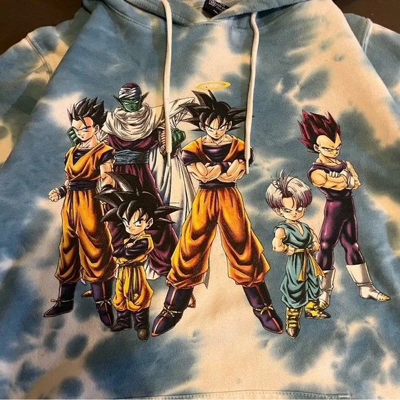 Dragon Ball Z Tie-Dye Hoodie blue and white - Picture 2 of 5
